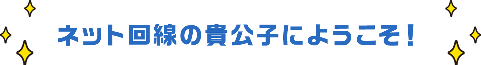 ネット回線の貴公子にようこそ！